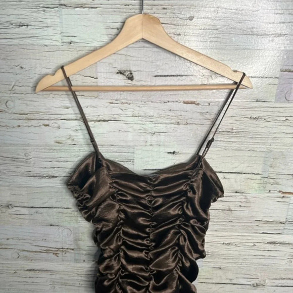Urban outfitters small brown ruched dress  NWT - Picture 8 of 12